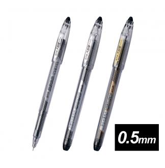 简约线条纯透明杆0.5mm半针配RS14系列芯中性笔