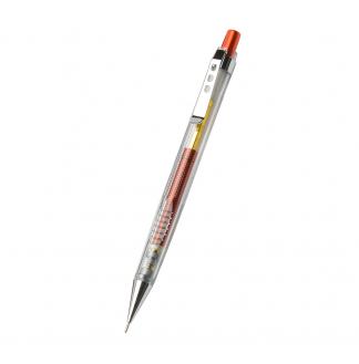 三孔钢夹铜头透杆0.5mm针管HB甩动自动铅笔