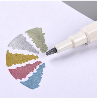 金属彩色笔水性墨水10色套装记号笔