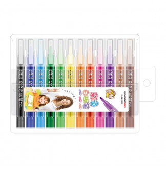 易擦绘画彩色笔12色套装白板笔(G-06201T)