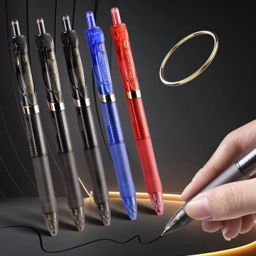 万品荟金指环斑马芯大容量CS珠头0.5中性笔