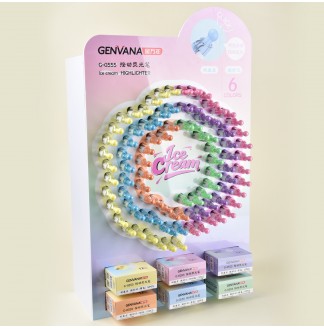 圆球按动可换芯荧光笔192支架装